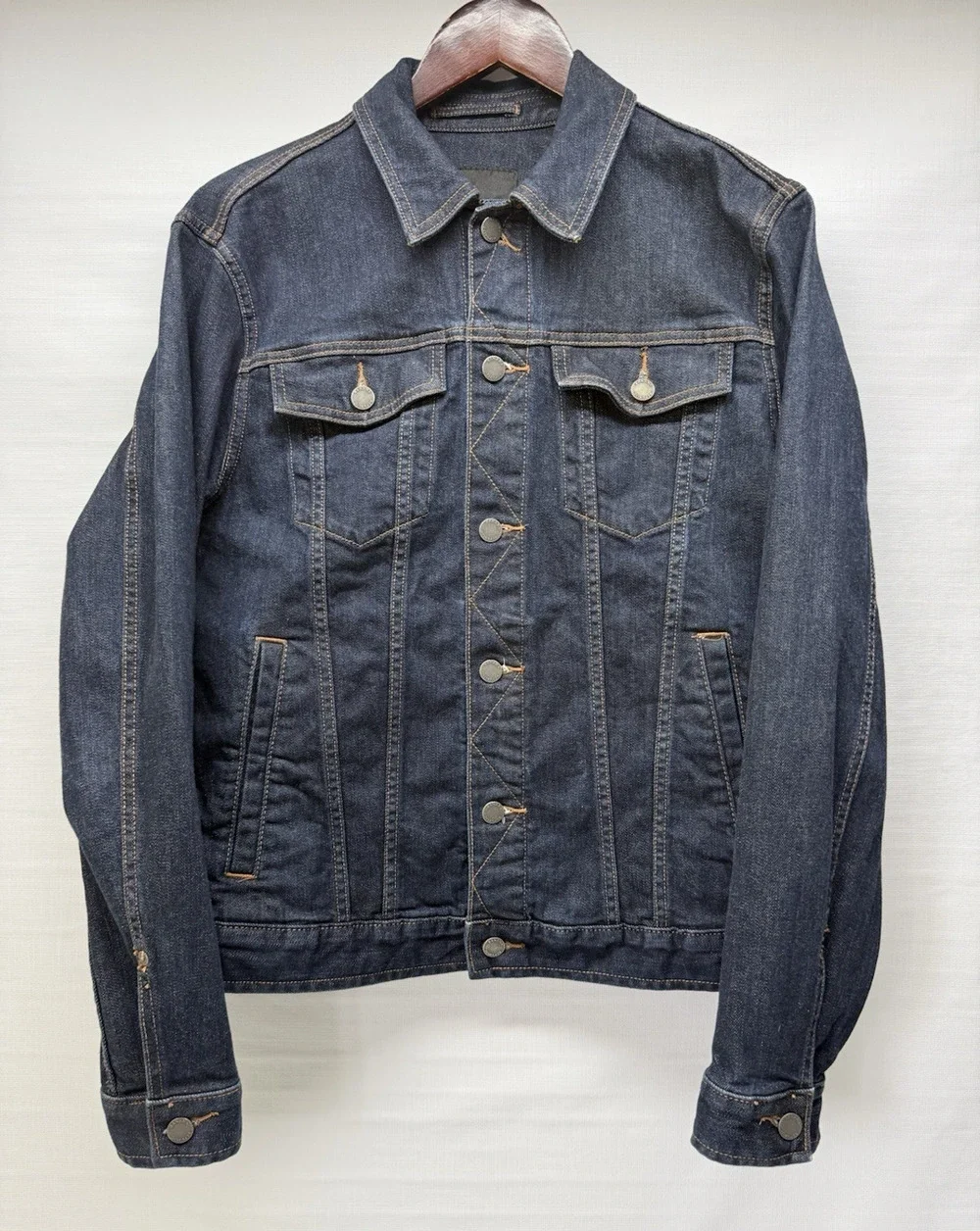 Banana Republic Fremont Denim Trucker Jean Jacket Mens Medium Dark Wash Retro